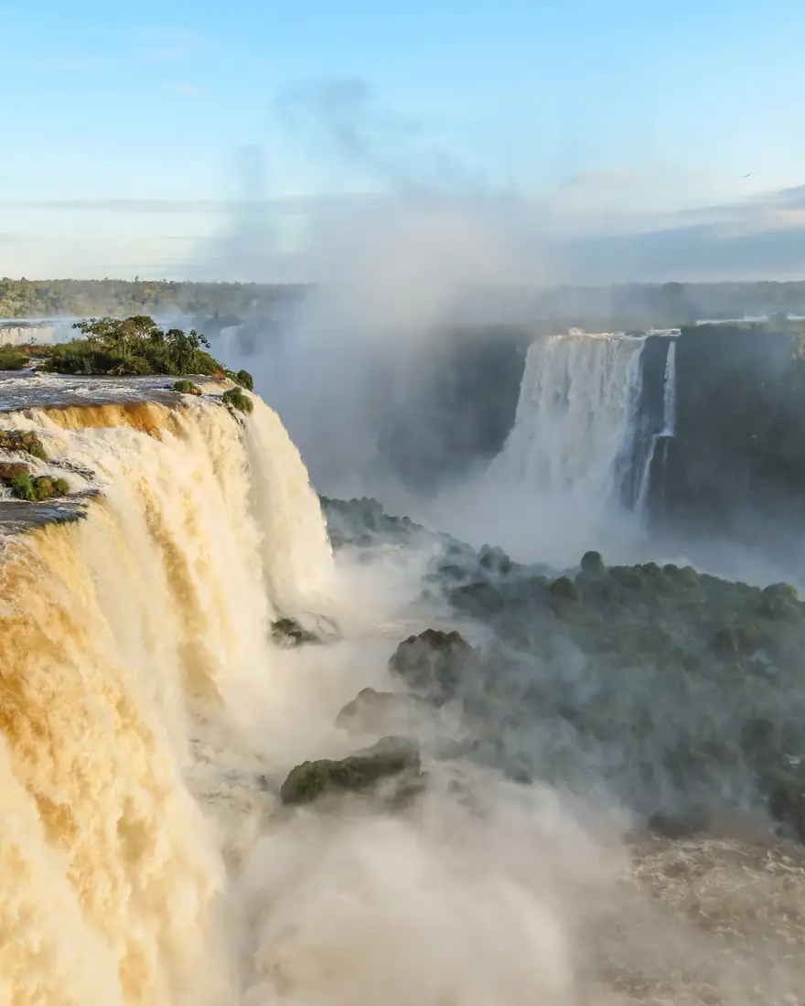 The Iguaçu Falls seen from above on the Brazilian side