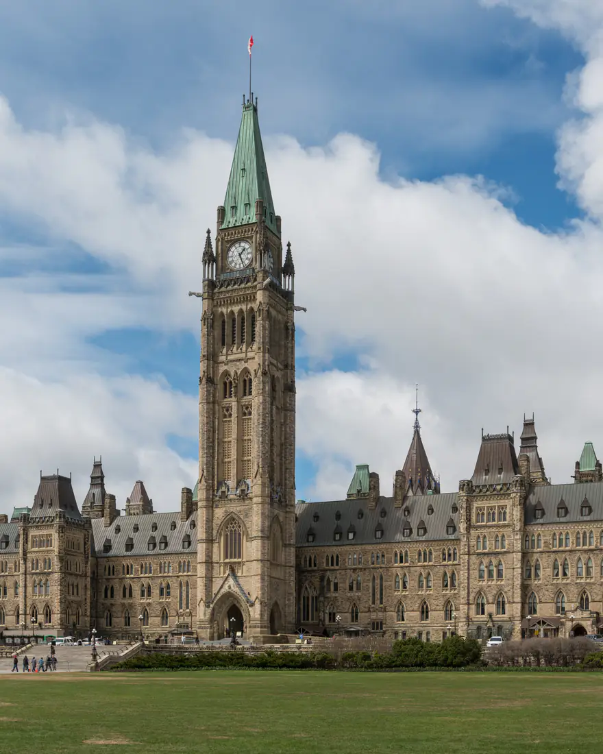 The Centre Block and Peace Tower on Parliament Hill, Ottawa