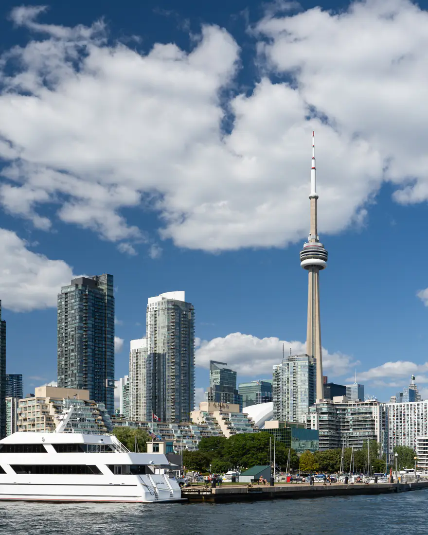 Toronto's skyline and the CN Tower from the waterfront