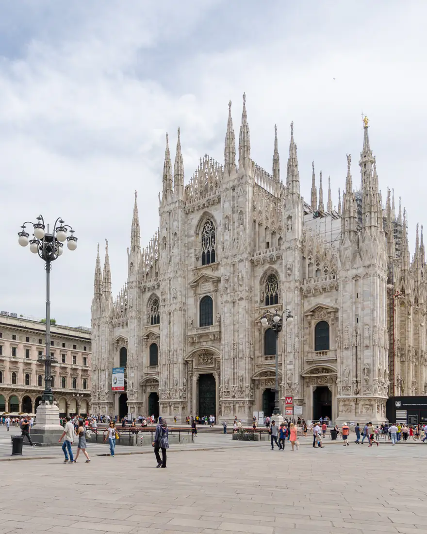 Milan Cathedral and the Galleria Vittorio Emanuele II on Piazza del Duomo