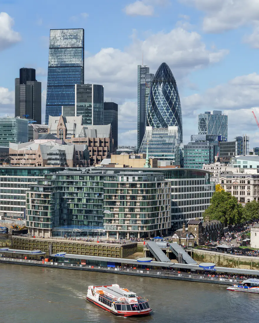 The City of London skyline above the Thames