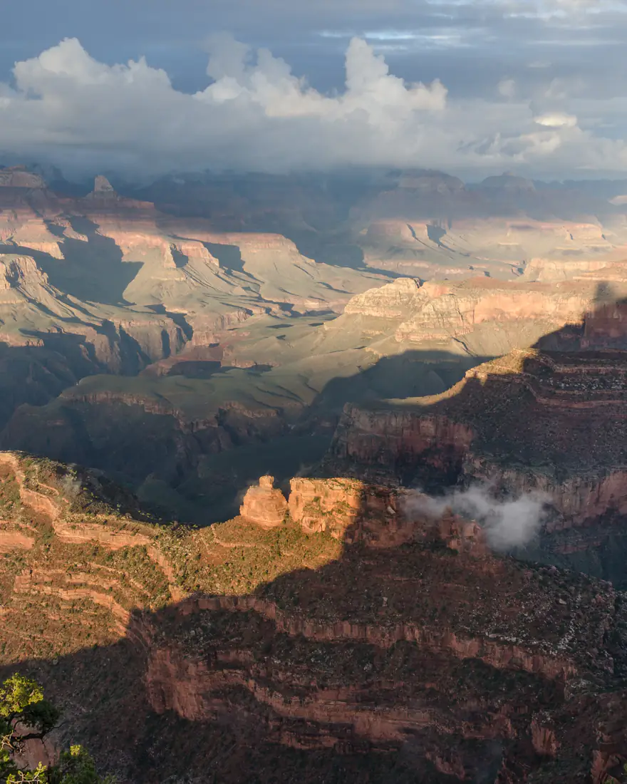 The Grand Canyon in evening light from Powell Point