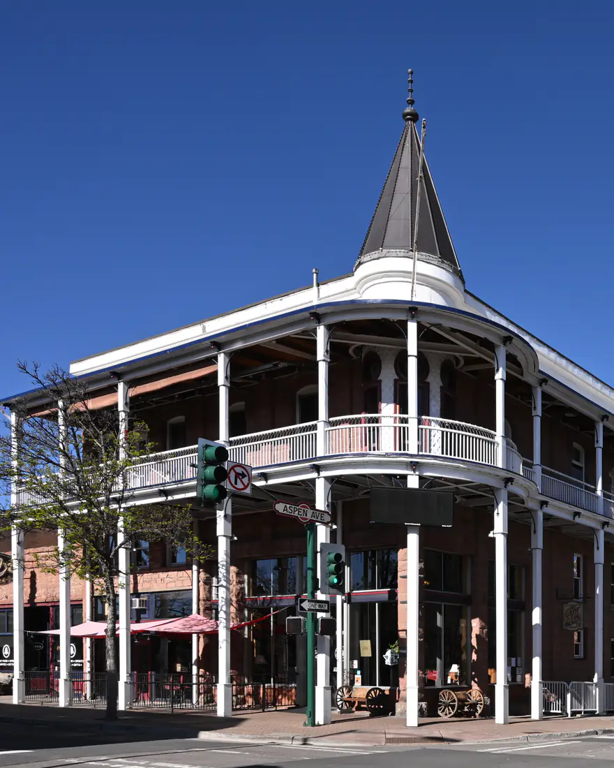 The historic Weatherford Hotel in downtown Flagstaff
