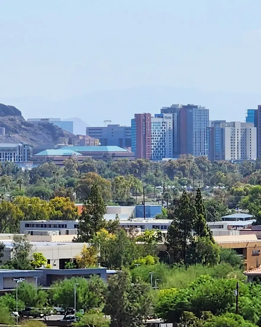 Tempe's skyline and the buttes above the city