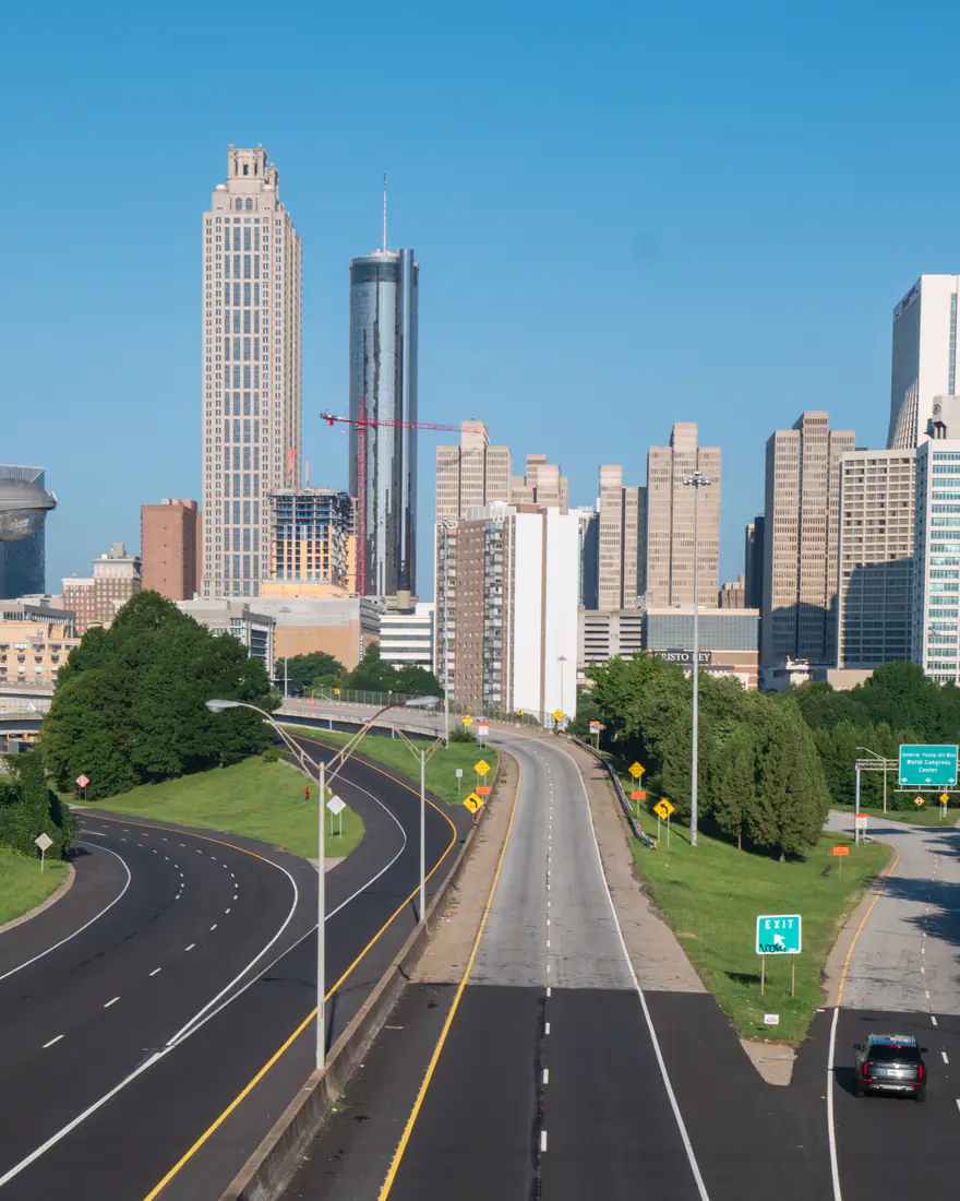 Atlanta's skyline from the Jackson Street Bridge