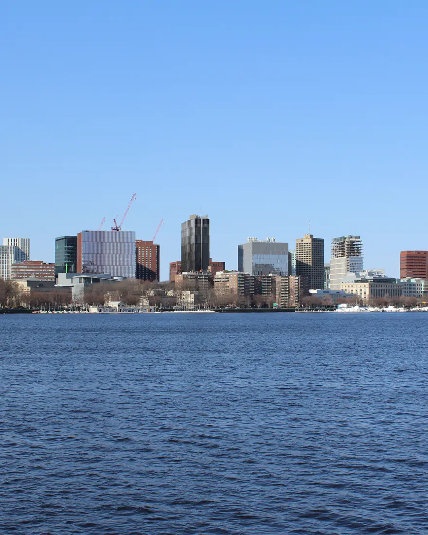 The Cambridge skyline across the Charles River