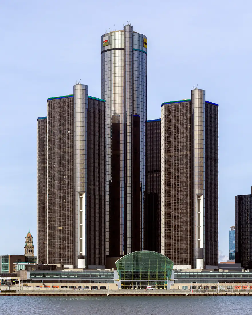 The Renaissance Center on the Detroit River