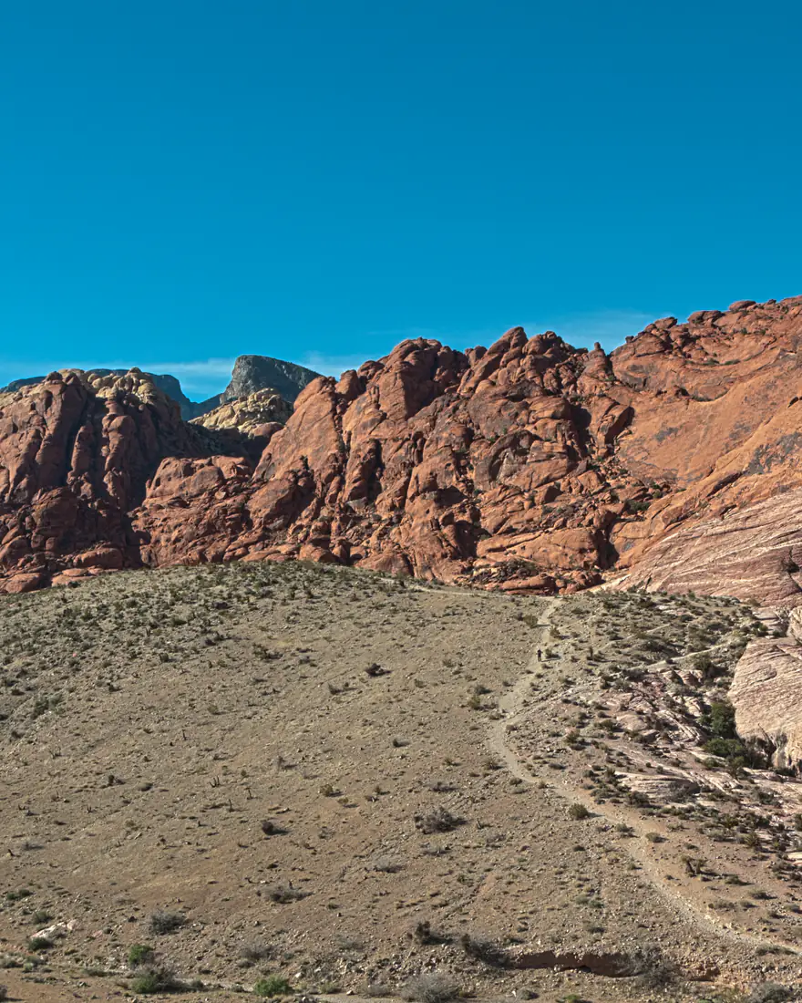 Red sandstone cliffs at Red Rock Canyon near Las Vegas