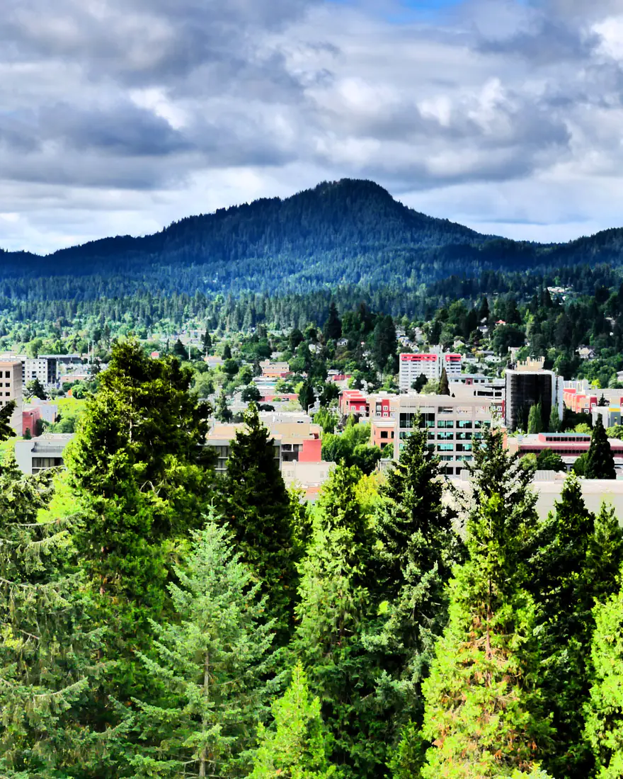 Eugene and Spencer Butte seen from Skinner Butte
