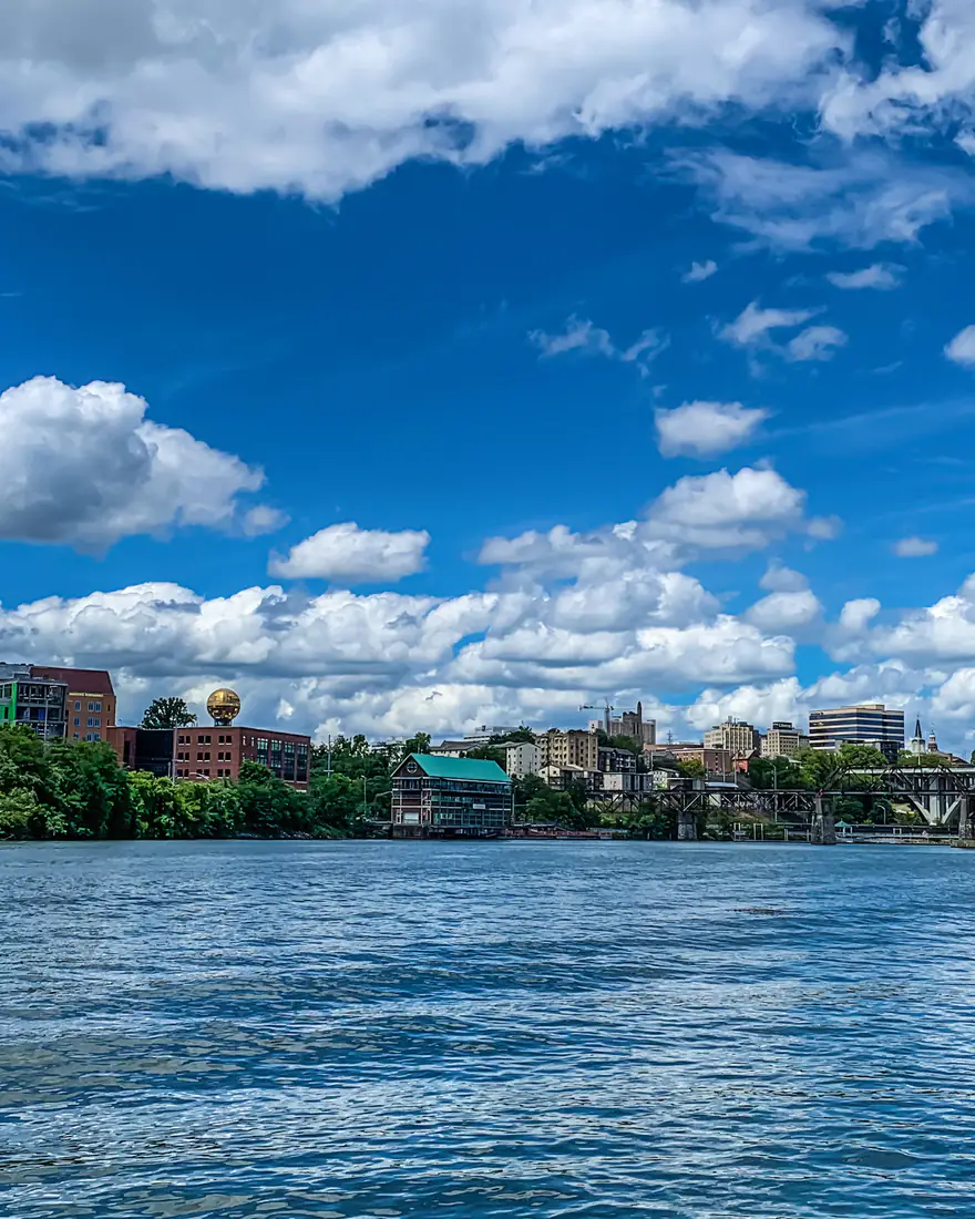 Knoxville's skyline along the Tennessee River